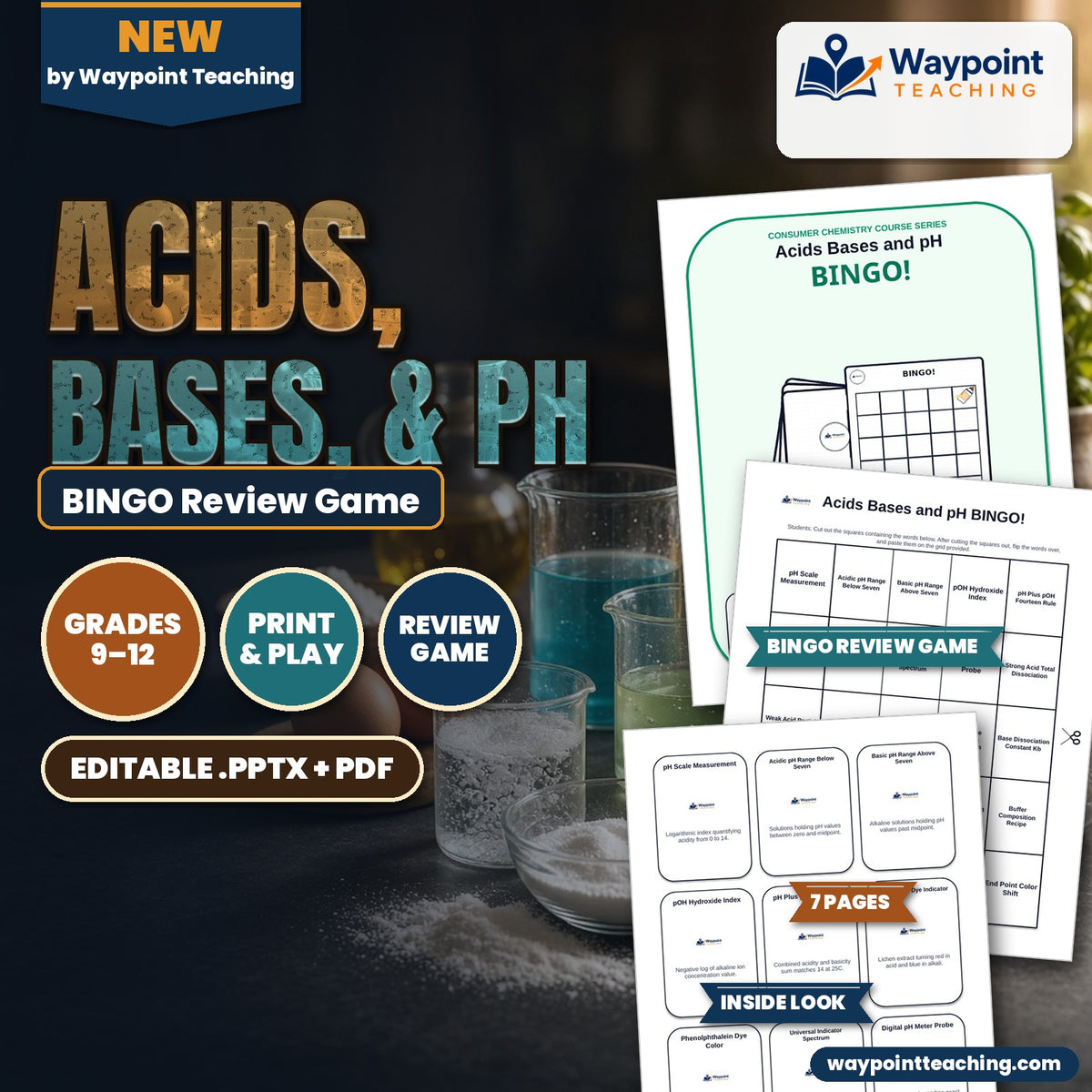 Acids, Bases, & pH BINGO Review Game cover
