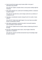 Acids, Bases, & pH Critical Thinking Prompts sample page