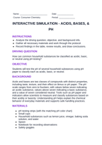 Acids, Bases, & pH Interactive Simulation sample page