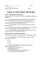 Acids, Bases, & pH Lesson Quiz sample page