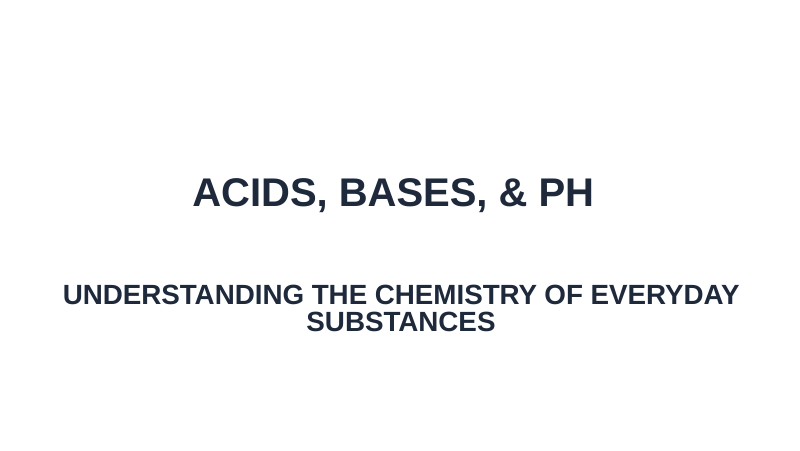 Acids, Bases, & pH Substitute Slideshow & Teacher Guide sample page