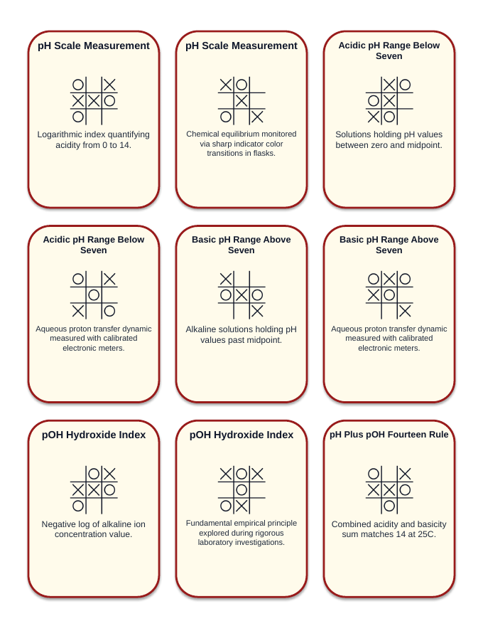 Acids, Bases, & pH Tic-Tac-Toe Review Game sample page