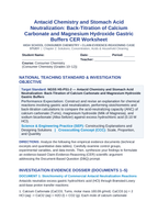 Antacid Chemistry and Stomach Acid Neutralization: Back-Titration of Calcium Carbonate and Magnesium Hydroxide Gastric Buffers CER Phenomena Worksheet sample page