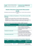 Atomic Structure Phenomena-Based Lesson: Brilliant Crimson, Emerald, and Gold Fireworks Illuminating the Night Sky Through Electron Quantum Jumps Teacher Discussion Guide sample page