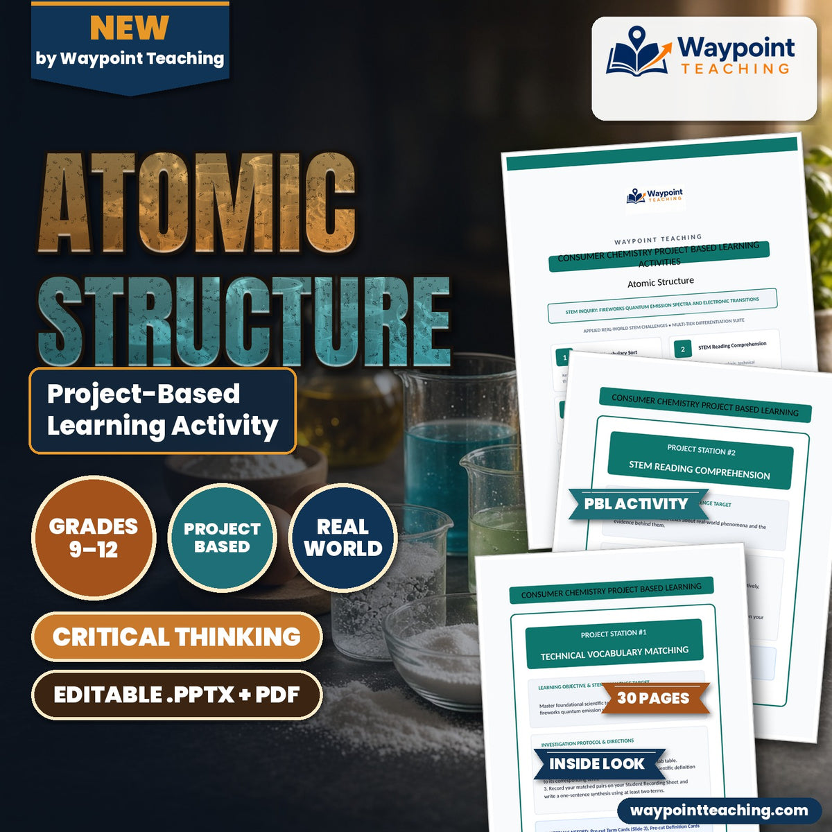 Atomic Structure Project-Based Learning Activity cover