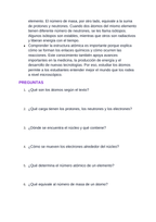 Atomic Structure Spanish Reading Passage & Comprehension Questions sample page
