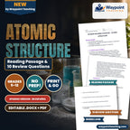 Atomic Structure Spanish Reading Passage & Comprehension Questions cover