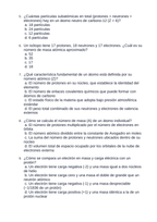 Atomic Structure Spanish Unit Test sample page