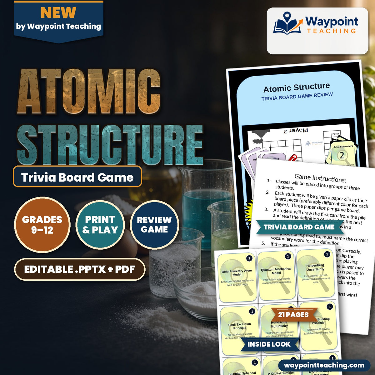 Atomic Structure Trivia Board Game cover