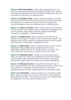 Atomic Structure Vocabulary Choice Board sample page