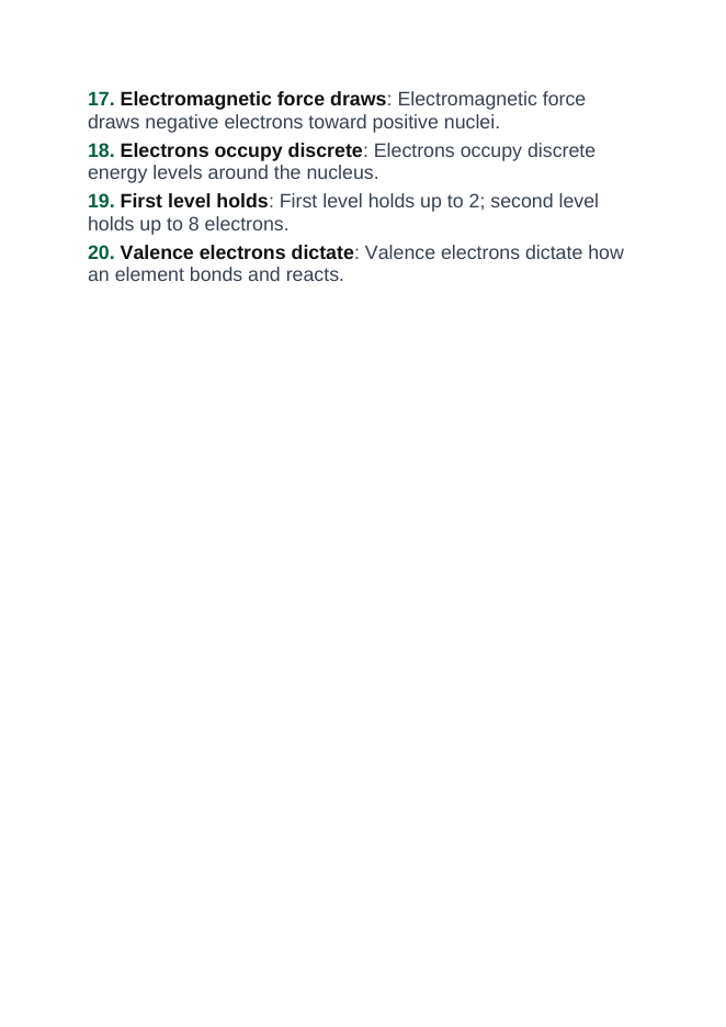 Atomic Structure Vocabulary Words & Definitions sample page