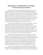 Biodegradable vs. Traditional Plastics in Packaging Reading Worksheet sample page
