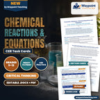Chemical Reactions & Equations CER Task Cards cover