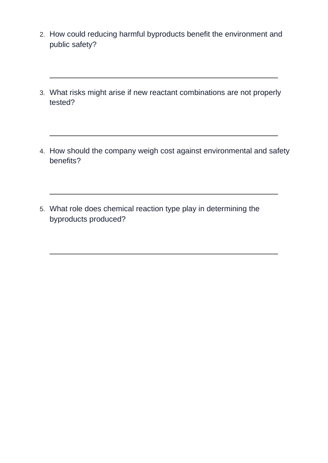 Chemical Reactions & Equations Real-World Case Study sample page