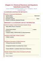 Chemical Reactions & Equations Substitute Lesson Plan sample page