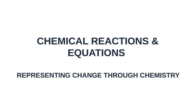 Chemical Reactions & Equations Substitute Slideshow & Teacher Guide sample page