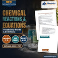 Chemical Reactions & Equations Vocabulary Words & Definitions cover