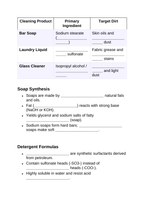 Chemistry of Cleaning & Personal Care Products Guided Notes sample page