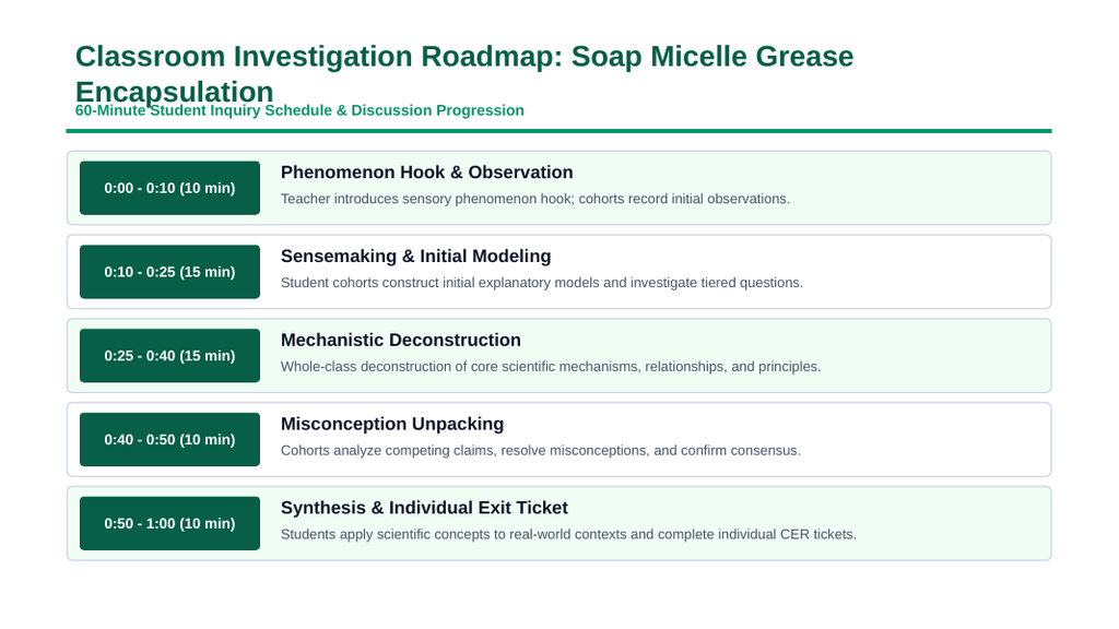 Chemistry of Cleaning & Personal Care Products Phenomena-Based Lesson: Disappearance of Stubborn Insoluble Cooking Grease into Clear Rinse Water via Soap Micelle Nanocages Presentation sample page