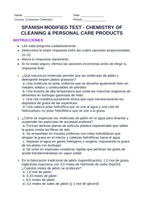 Chemistry of Cleaning & Personal Care Products Spanish Unit Test sample page