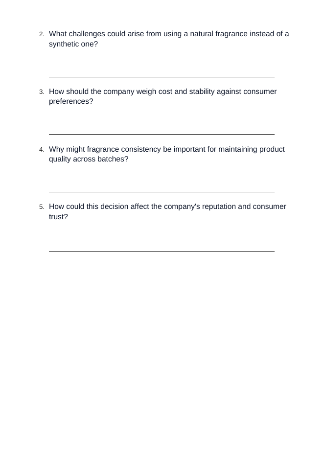 Chemistry of Cosmetics & Consumer Goods Real-World Case Study sample page