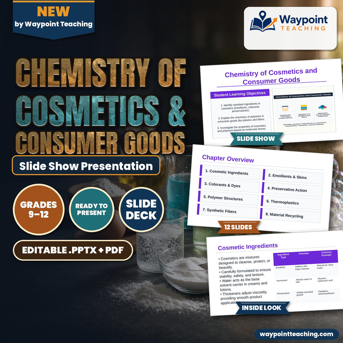 Chemistry of Cosmetics & Consumer Goods Slide Show Presentation cover