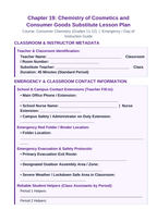 Chemistry of Cosmetics & Consumer Goods Substitute Lesson Plan sample page