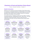 Chemistry of Food & Nutrition Vocabulary Choice Board sample page