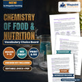 Chemistry of Food & Nutrition Vocabulary Choice Board cover