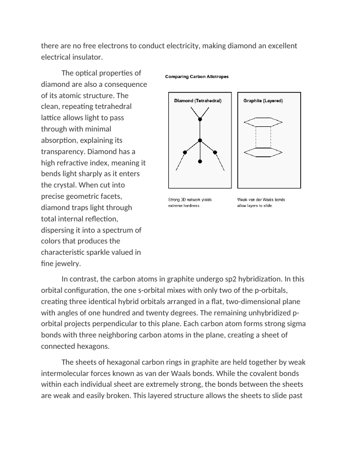 Comparing Carbon Allotropes Diamond Jewelry vs Graphite Pencils Reading Worksheet sample page