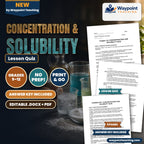 Concentration & Solubility Lesson Quiz cover
