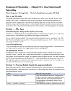Concentration & Solubility Model Response & Scoring Guide sample page