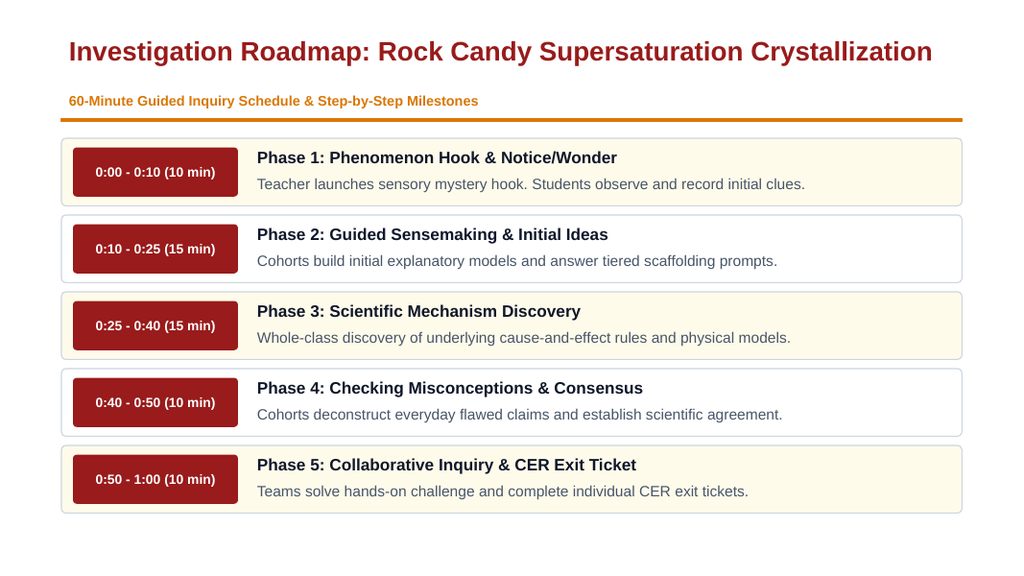 Concentration & Solubility Scaffolded Phenomena-Based Lesson: Rapid Geode-Like Sugar Crystal Growth from Boiling Supersaturated Sucrose Solutions Presentation sample page