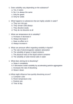 Concentration & Solubility Unit Test sample page