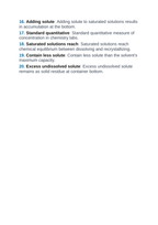 Concentration & Solubility Vocabulary Words & Definitions sample page