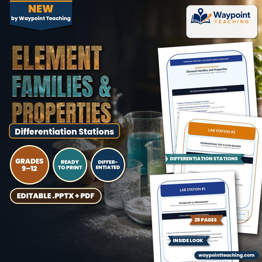 Element Families & Properties Differentiation Stations cover