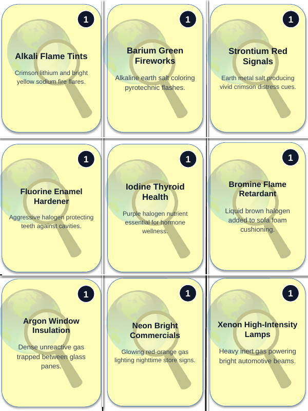 Element Families & Properties Trivia Board Game sample page
