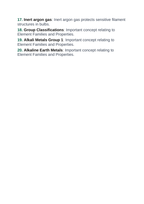 Element Families & Properties Vocabulary Words & Definitions sample page