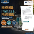 Element Families & Properties Vocabulary Words & Definitions cover