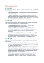 Environmental & Green Chemistry 5E Lesson Plan sample page