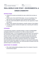 Environmental & Green Chemistry Real-World Case Study sample page
