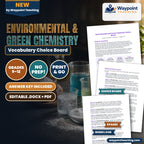 Environmental & Green Chemistry Vocabulary Choice Board cover