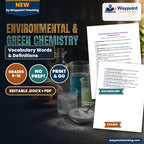 Environmental & Green Chemistry Vocabulary Words & Definitions cover