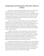 Homogenization and Pasteurization of Dairy Milk Reading Worksheet sample page