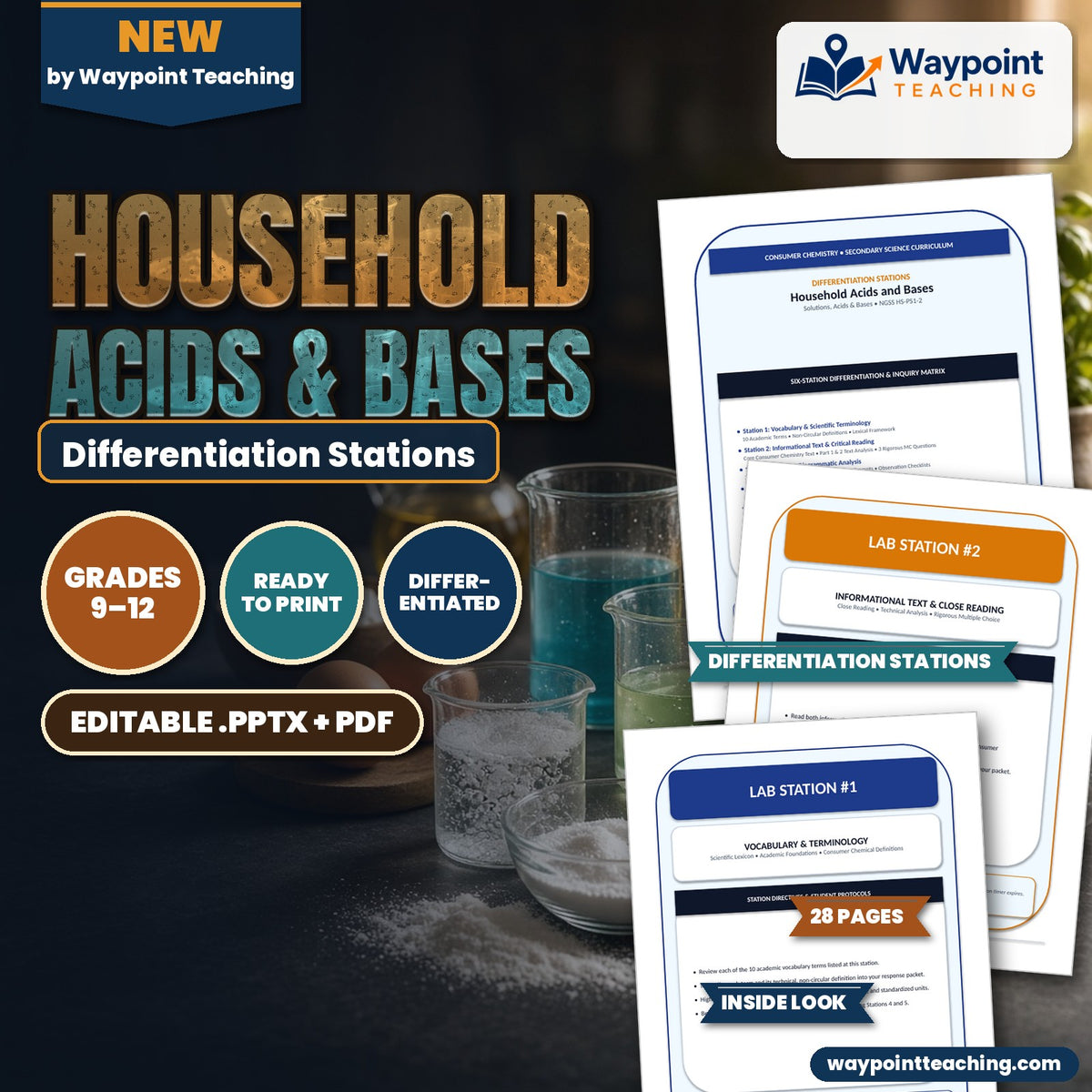 Household Acids & Bases Differentiation Stations cover