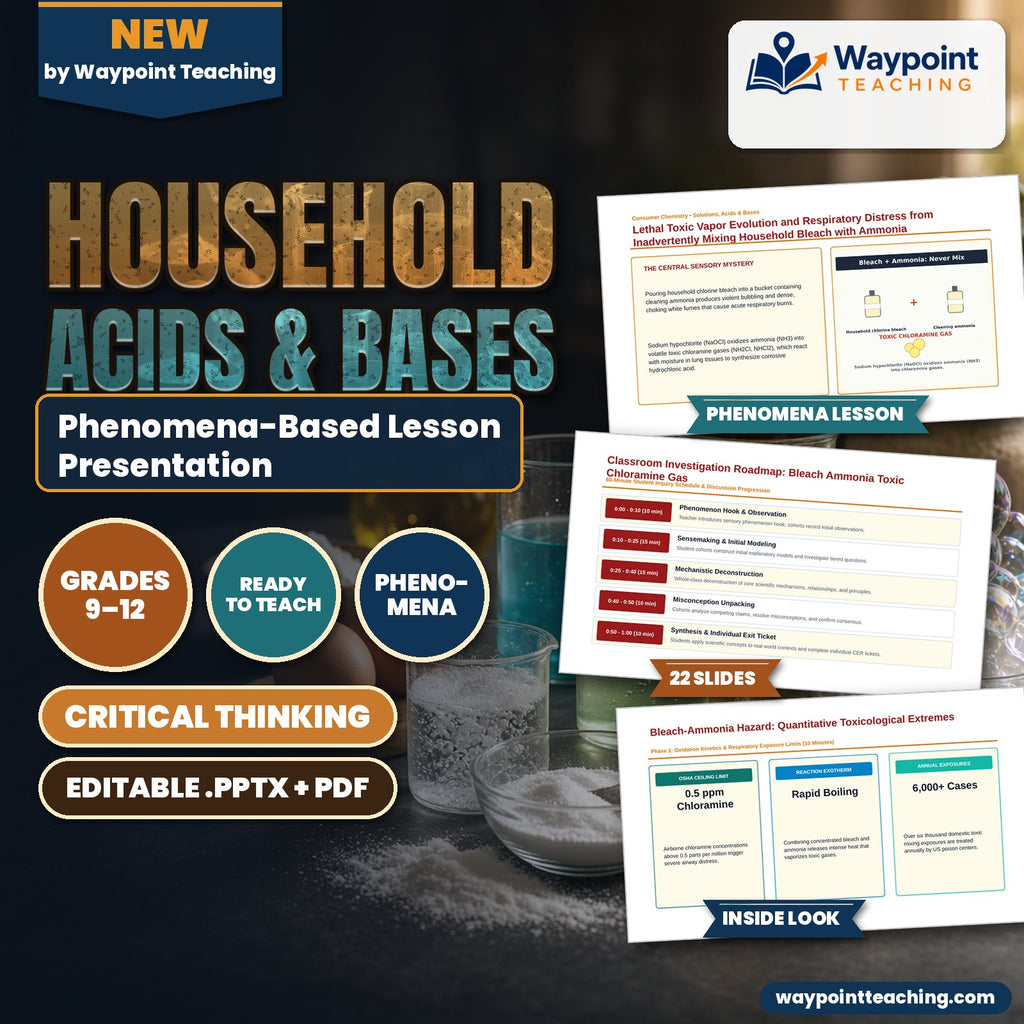 Household Acids & Bases Phenomena-Based Lesson: Lethal Toxic Vapor Evolution and Respiratory Distress from Inadvertently Mixing Household Bleach with Ammonia Presentation cover