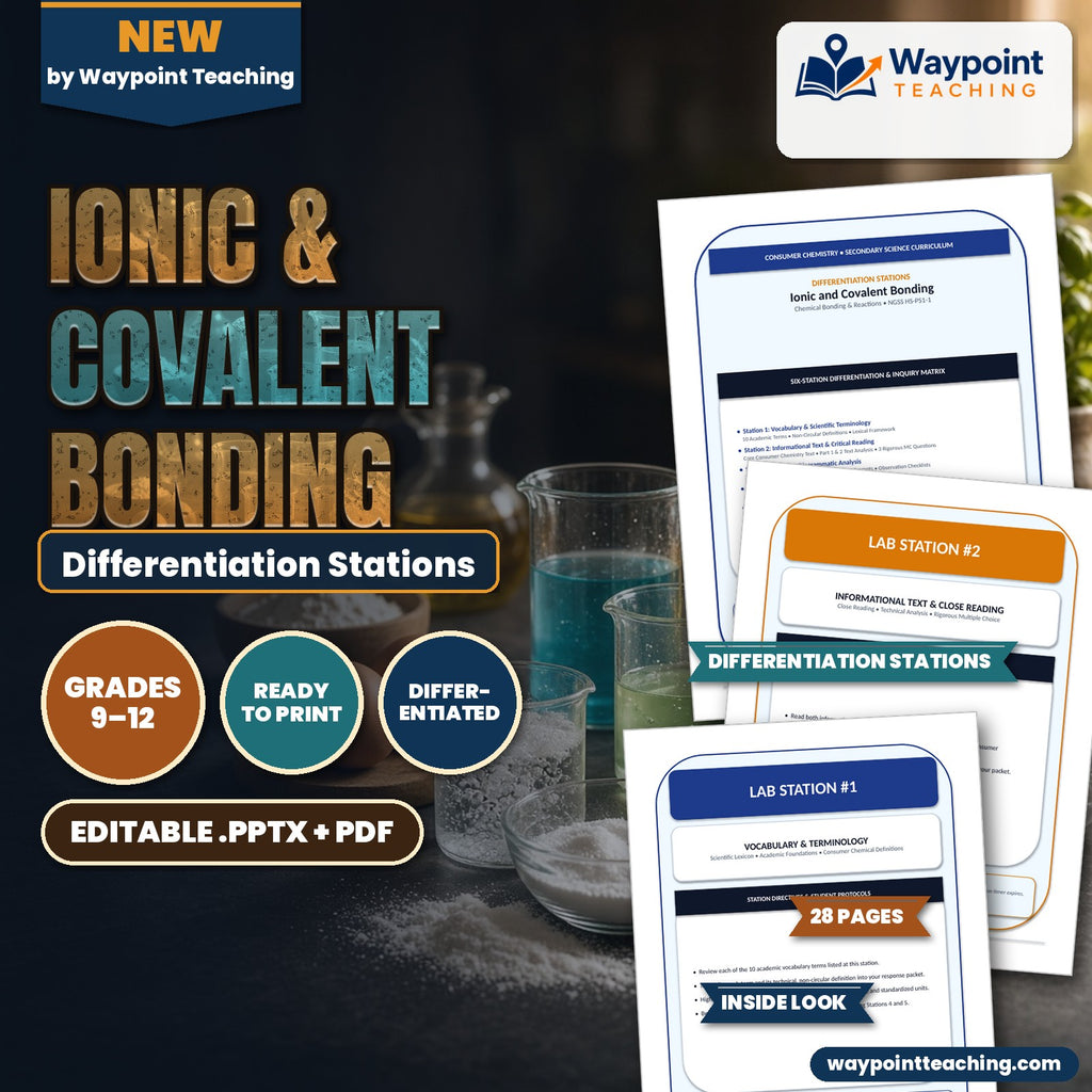 Ionic & Covalent Bonding Differentiation Stations cover