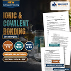 Ionic & Covalent Bonding Lesson Quiz cover