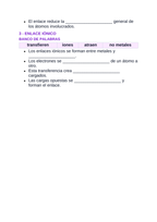 Ionic & Covalent Bonding Spanish Guided Notes sample page