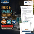 Ionic & Covalent Bonding Spanish Unit Test cover